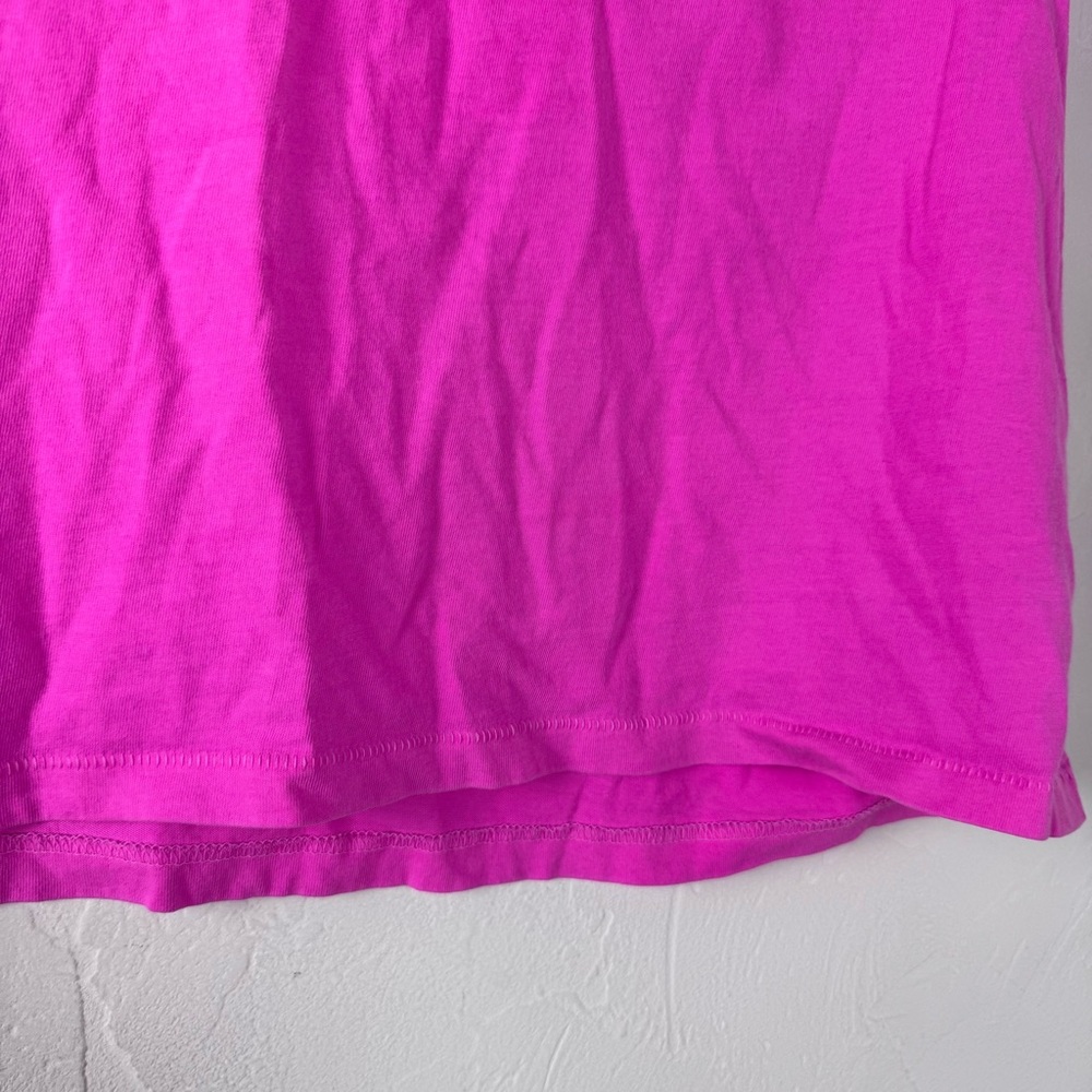 Gap Sweat Set 2 Piece Bright Neon Hot Pink Fleece Shorts Shirt Cotton Lounge - Picture 10 of 13